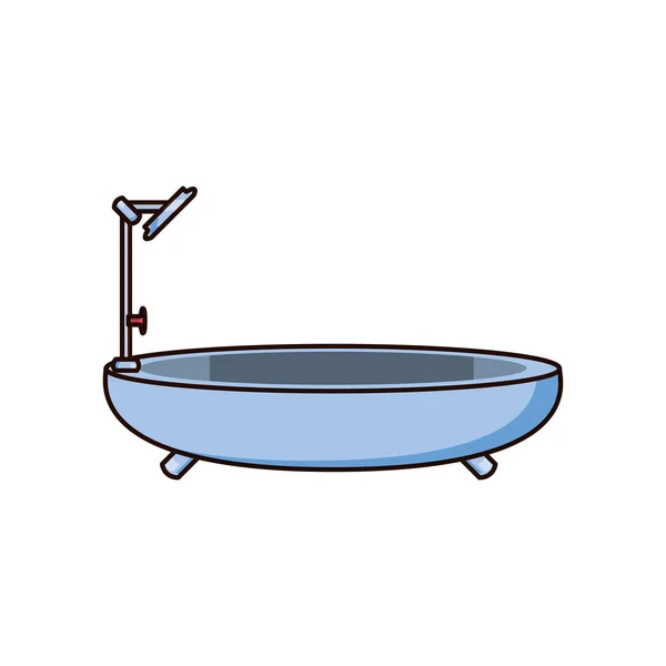 Bath tub isolated icon — Stock Vector