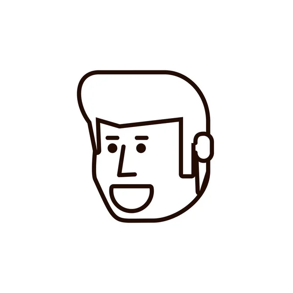 Genç adam avatar karakter Başkanı — Stok Vektör
