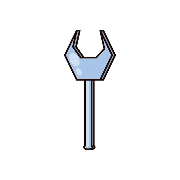 Wrench tool isolated icon — Stock Vector