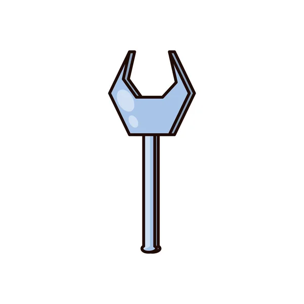 Llave herramienta icono aislado — Vector de stock