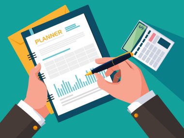 Hava ofiste çalışan eller iş görünümü