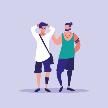 erkeksi profesyonel çift karakter modelleri