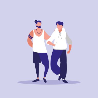 erkeksi profesyonel çift karakter modelleri