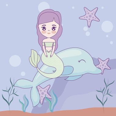 Yunus denize ile şirin deniz kızı