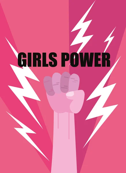 Girls Power Card — Stockvektor