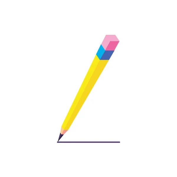 Creion scrie pictogramă izolată — Vector de stoc
