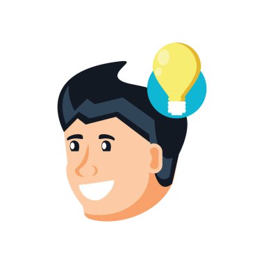 ampul kafa genç adam