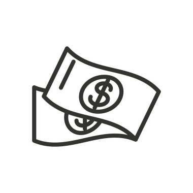 faturaları dolar para izole simgesi