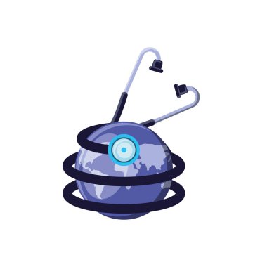 seyyare yerküre ile stetoskop tıbbi alet