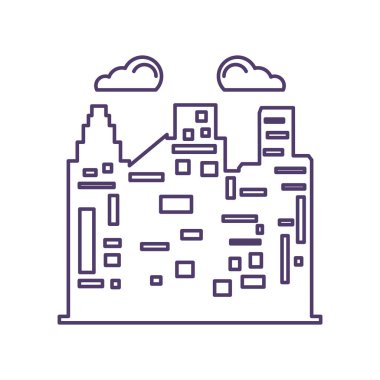 Cityscape sahne izole simgesi