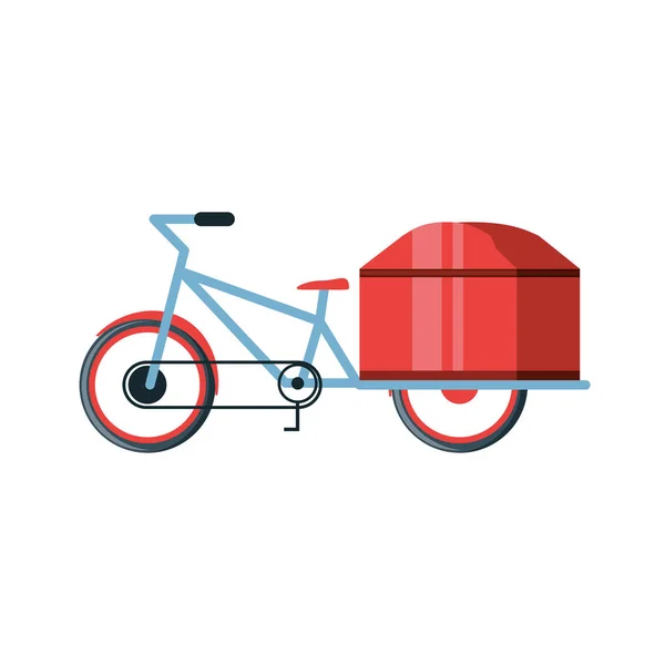 Bicicleta para el servicio logístico icono aislado — Archivo Imágenes Vectoriales