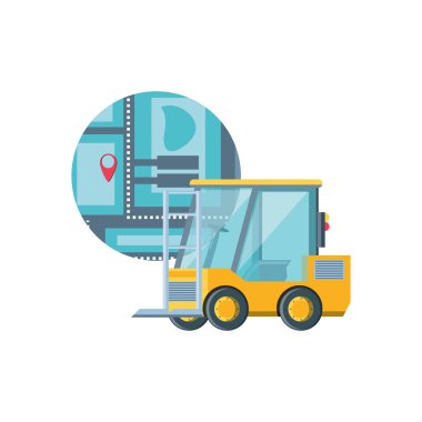Teslimat Servisi forklift ile harita kılavuz