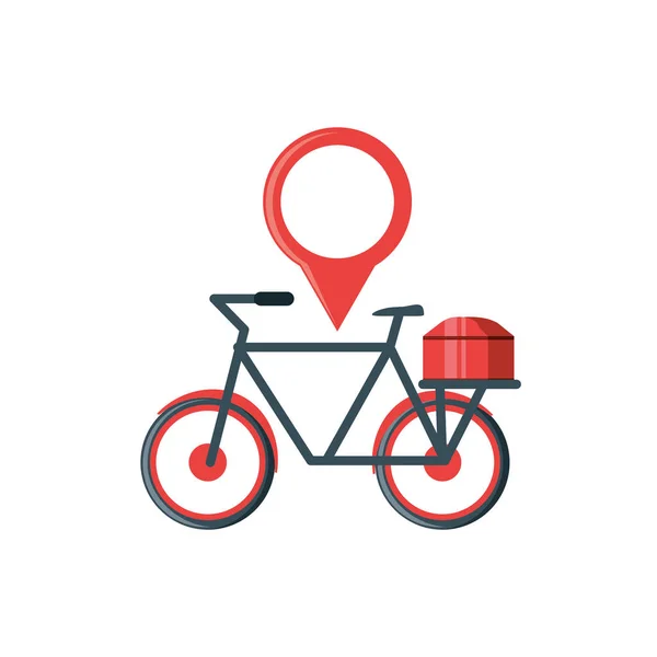 Véhicule à vélo avec emplacement de broche — Image vectorielle