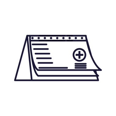 tıbbi takvim hatırlatma izole simgesini