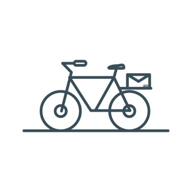 Bisiklet için lojistik hizmet izole simgesi