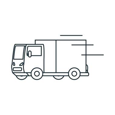 teslimat servisi kamyon simgesini