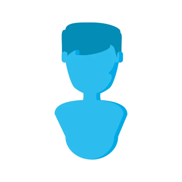 Silhouette personnage avatar masculin — Image vectorielle