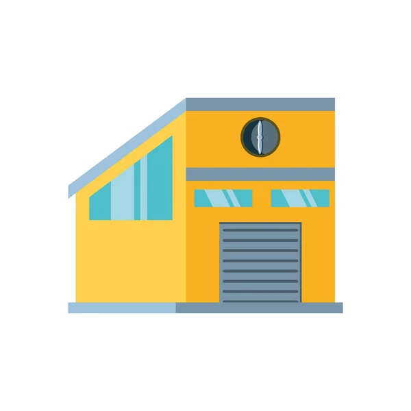 Edificio de almacén icono aislado — Vector de stock