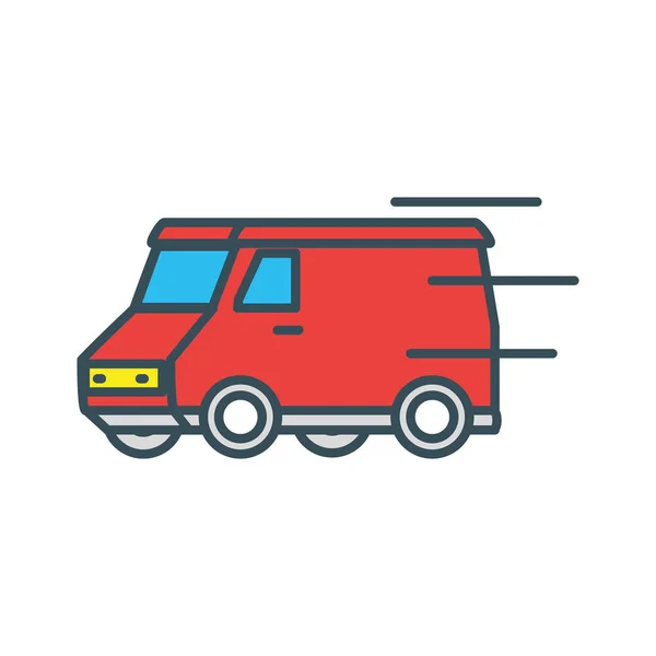 Service de livraison van icône — Image vectorielle