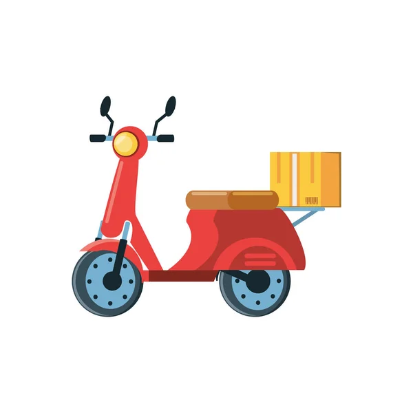 Motocicleta para serviço logístico de entrega — Vetor de Stock