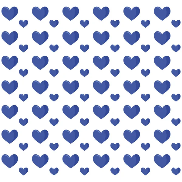 Niebieskie serca miłość ozdoba tło — Wektor stockowy
