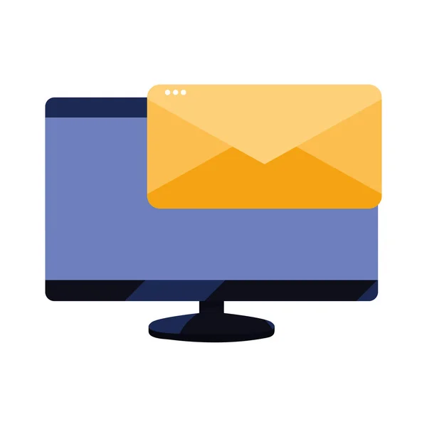 E-mail monitoru počítače — Stockový vektor