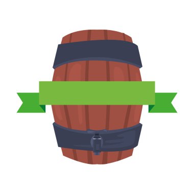 ahşap varil dokunun ve kurdele ile