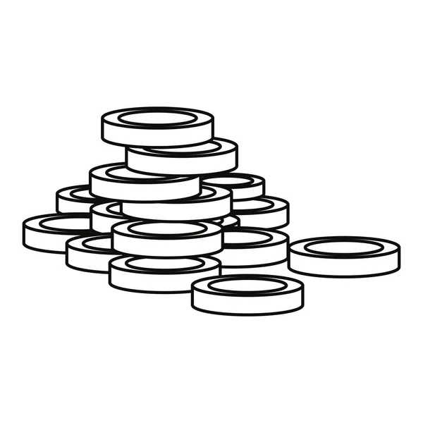 Stacked coins money — Stock Vector