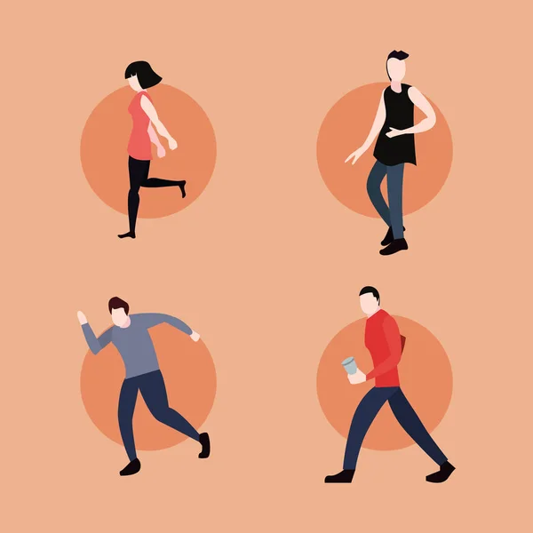 Personas concepto de actividades — Vector de stock