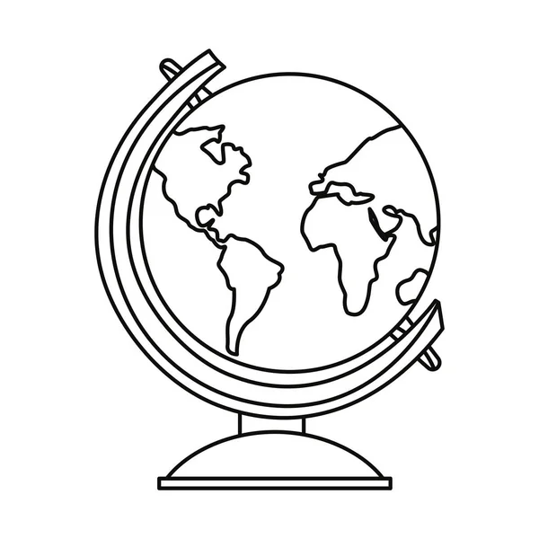 学校の世界地図 — ストックベクタ