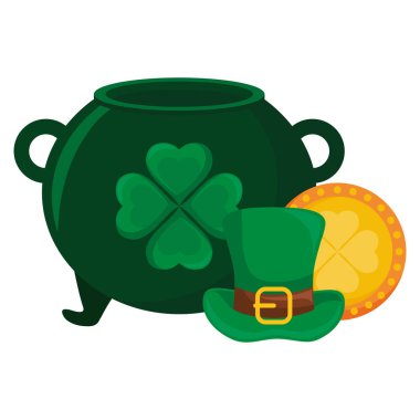 St patricks cüce şapkası ile kazan