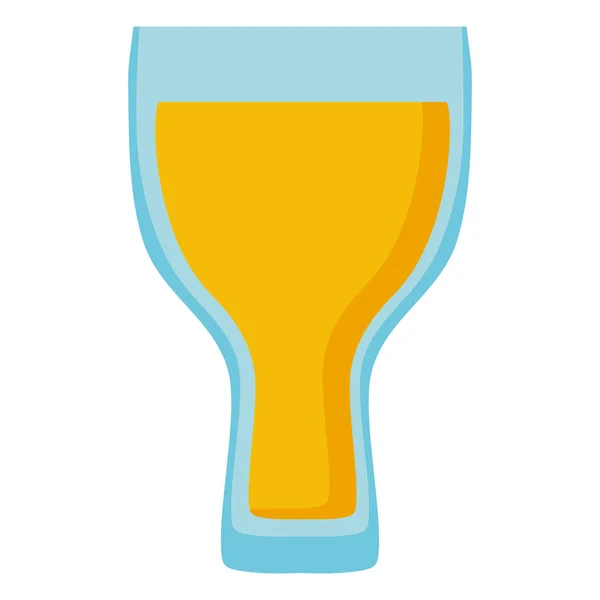 Vidrio de cerveza aislado icono — Vector de stock