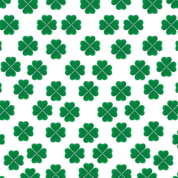 Patrón de hojas de tréboles de st patrick — Vector de stock