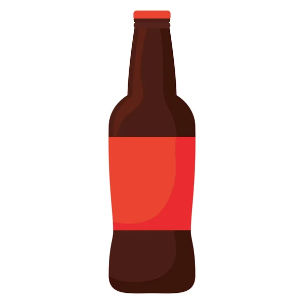 Bottiglia di birra icona isolata — Vettoriale Stock