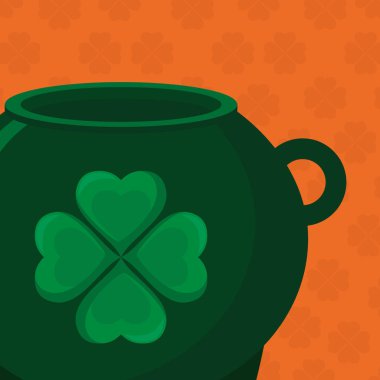 St patricks günü kartı kazan ile