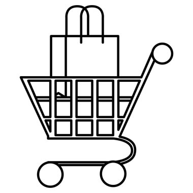 süpermarket alışveriş sepeti ve çanta