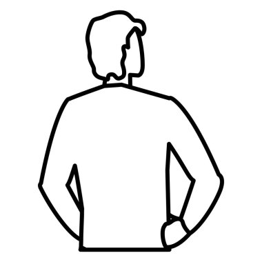 Genç ve rahat bir adam karakter