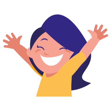 Mutlu küçük kız karakteri