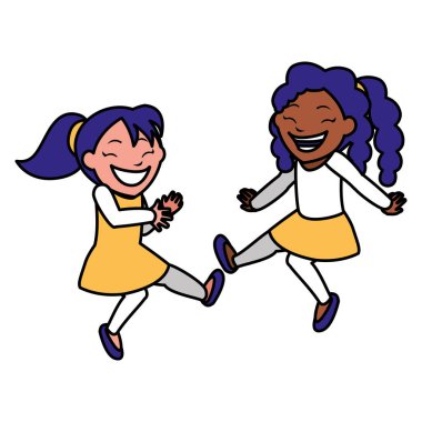 mutlu Interracial kızlar karakterler
