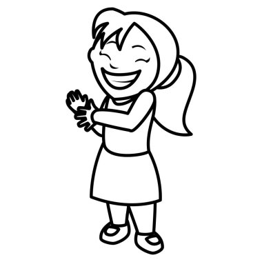 Mutlu küçük kız karakteri