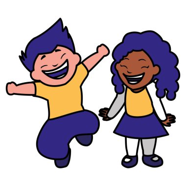 mutlu çocuklar çift Interracial karakter kutluyor