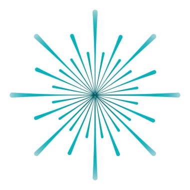 Sunburst dairesel izole simgesi