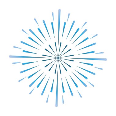 Sunburst dairesel izole simgesi