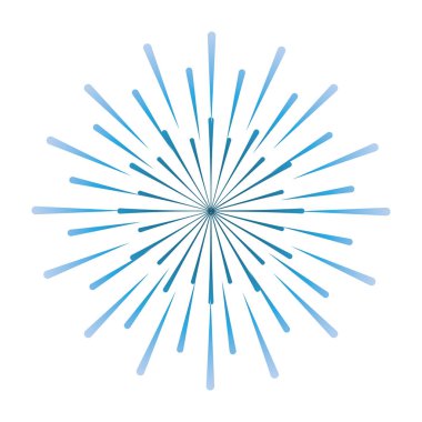 Sunburst dairesel izole simgesi