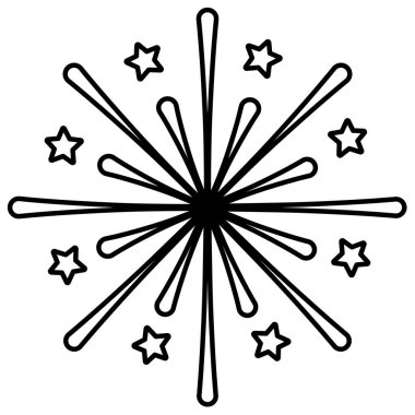 Yıldız patlaması dairesel simgesi