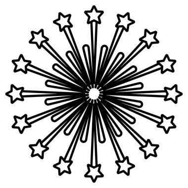 Yıldız patlaması dairesel simgesi