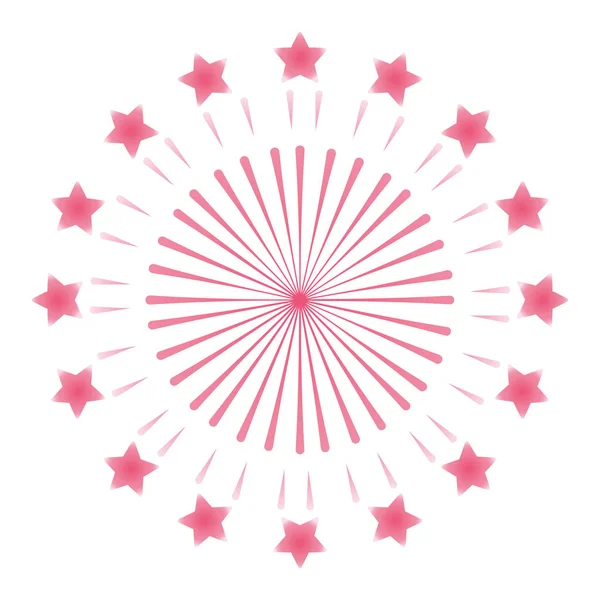 星形爆裂圆形图标 — 图库矢量图片