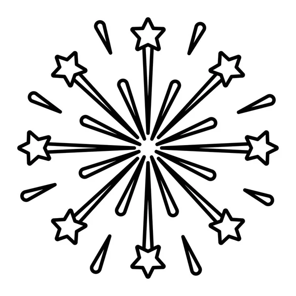 Étoile éclatement icône circulaire — Image vectorielle