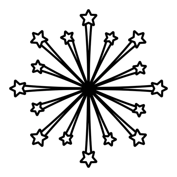 Étoile éclatement icône circulaire — Image vectorielle