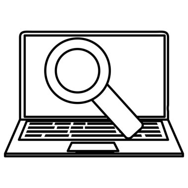 Büyüteç ile dizüstü bilgisayar